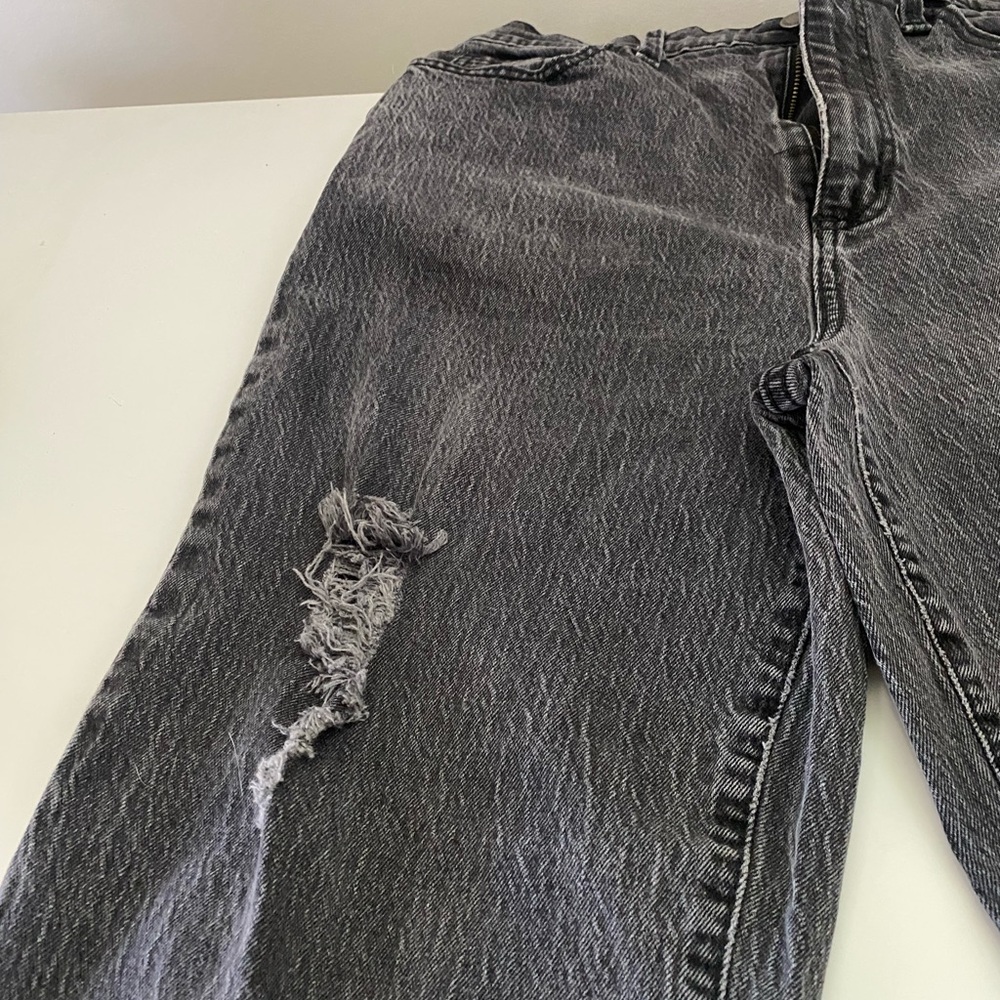 Distressed Gray Jeans